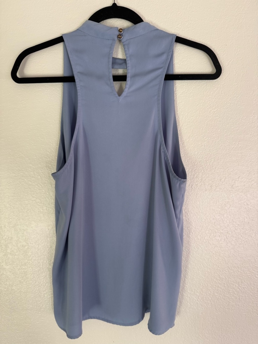 Naked Zebra Dusty Blue Keyhole Halter Tank Size M - Picture 2 of 3
